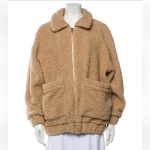 I.Am.Gia Faux Pixie Brown Teddy Faux Fur Oversized Coat Jacket Size XS